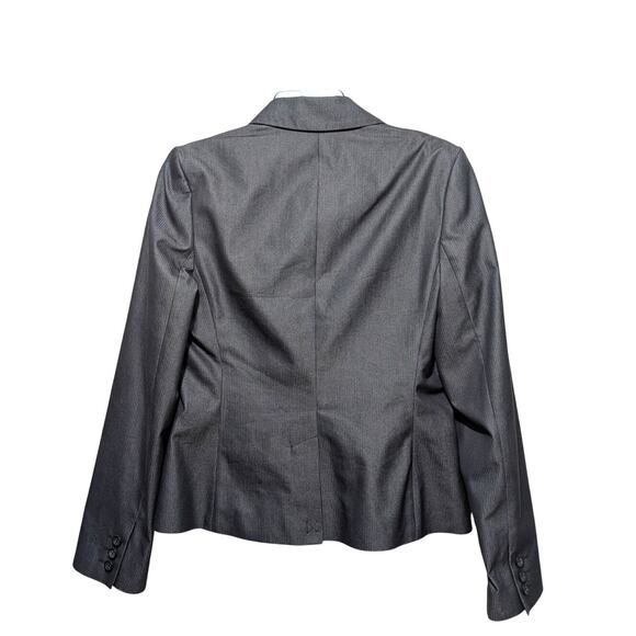 Express Design Studio Women’s Blazer – Gray Pinstripe, Size 8 - Picture 2 of 5